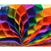 Szkolne artykuły papiernicze - Galeria Hobby Bibuła przestrzenna tęczowa 23x33cm - miniaturka - grafika 1