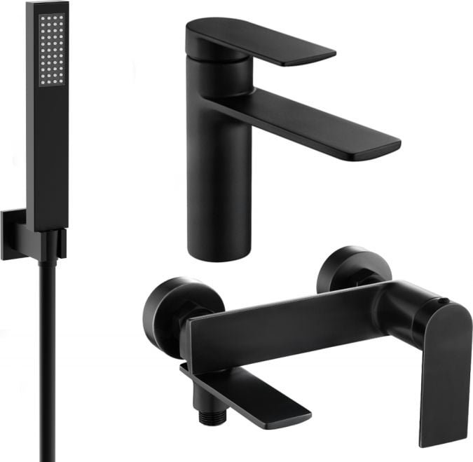 Mexen Zero R02 zestaw wannowy, czarny - 71103R02-70