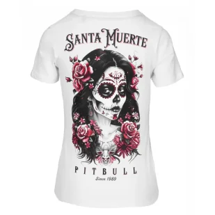 PITBULL KOSZULKA damska 190 Regular Series Santa Muerte Rose '25 - Biała  (34) - Odzież taktyczna i umundurowanie - miniaturka - grafika 1