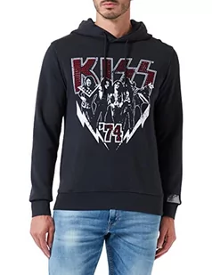 Replay Męska bluza z kapturem, 099 Blackboard, S - Bluzy męskie - miniaturka - grafika 1