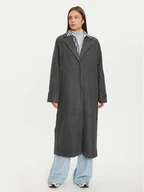 Płaszcze damskie - Noisy May Płaszcz przejściowy Caddy 27031306 Szary Loose Fit - miniaturka - grafika 1