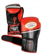 Rękawice bokserskie - Masters FIGHT EQUIPMENT Rękawice bokserskie, RBT-LF czarno-czerwone, 14 oz - miniaturka - grafika 1