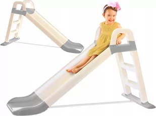 3ToysM Duża beżowa zjeżdżalnia z uchwytami 140 cm 1506 - Place zabaw - miniaturka - grafika 1