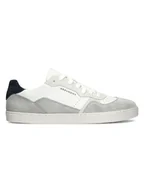 Trampki męskie - Groundies Skórzane buty "Nova GS1" w kolorze szaro-białym do chodzenia na boso - miniaturka - grafika 1