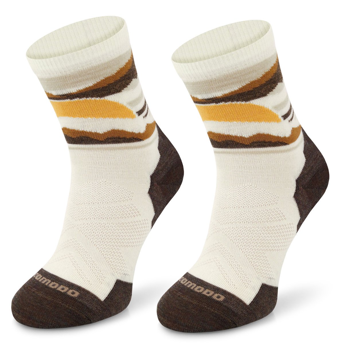 Termoaktywne Skarpety trekkingowe COMODO 70% wełna merino, antybakteryjne, na lato, za kostkę, r. 43-46, kolor kremowy. męskie