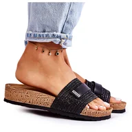 Klapki i japonki damskie - Damskie Klasyczne Klapki Inblu NM000025 Czarne - miniaturka - grafika 1