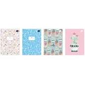 Zeszyty szkolne - Inter-druk Zeszyt A5 32 Kartki Linia Wąska Kolorowa Trends Girls 276049 - miniaturka - grafika 1