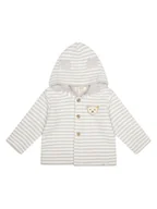 Bluzy i sweterki niemowlęce - Steiff Kardigan w kolorze szaro-białym - miniaturka - grafika 1