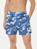Kąpielówki męskie - Tommy Hilfiger Szorty kąpielowe UM0UM03150 Niebieski Regular Fit - miniaturka - grafika 1
