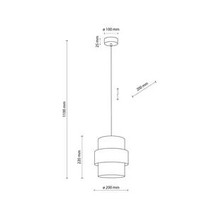 Smukła, czarna lampa wisząca do sypialni TK 5306 z serii CALISTO BLACK - Lampy sufitowe - miniaturka - grafika 2