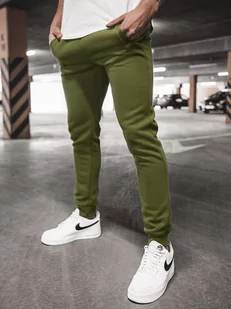 Spodnie dresowe męskie khaki OZONEE JS/XW01 - Ozonee - Spodnie sportowe męskie - miniaturka - grafika 1