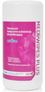 MEDILAB Medilab Mediwipes Plus chusteczki alkoholowe do dezynf. 100szt. tuba - Dezynfekcja - miniaturka - grafika 1