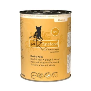 Catz finefood mokra karma dla kota Classic Adult Nr 7 Wołowina i cielęcina 6x400 g - Mokra karma dla kotów Catz finefood mokra karma dla kota Classic Adult Nr 7 Wołowina i cielęcina 6x400 g - Mokra karma dla kotów - miniaturka - grafika 1