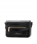 Torebki damskie - Torebka Damska Listonoszka Crossbody Na Pasku PUCCINI Czarna BK2231186M-1 - miniaturka - grafika 1