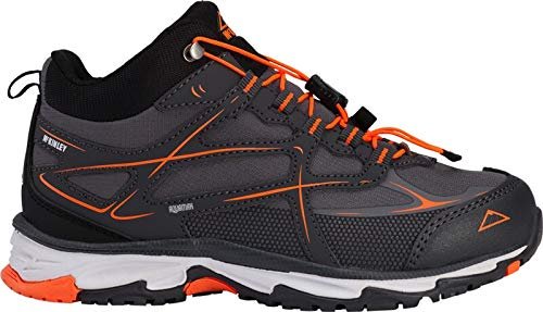 McKINLEY Unisex dziecięce buty trekkingowe Evosome Mid Aquamax, szary antracyt pomarańczowy 909, 30 EU