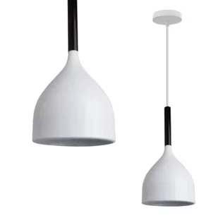 Lampa wisząca zwis żyrandol lampa na sufit biała LED E27 - Lampy sufitowe - miniaturka - grafika 1
