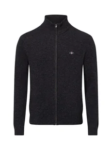 Gant Męski kardigan Mężczyźni szary jednolity, S - Swetry męskie - miniaturka - grafika 1