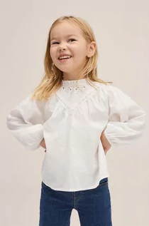 Koszule damskie - Mango Kids Kids koszula bawełniana dziecięca Erisb kolor biały - grafika 1