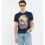 Koszulki męskie - GUESS T-shirt PALM WINDOW | Slim Fit - miniaturka - grafika 1