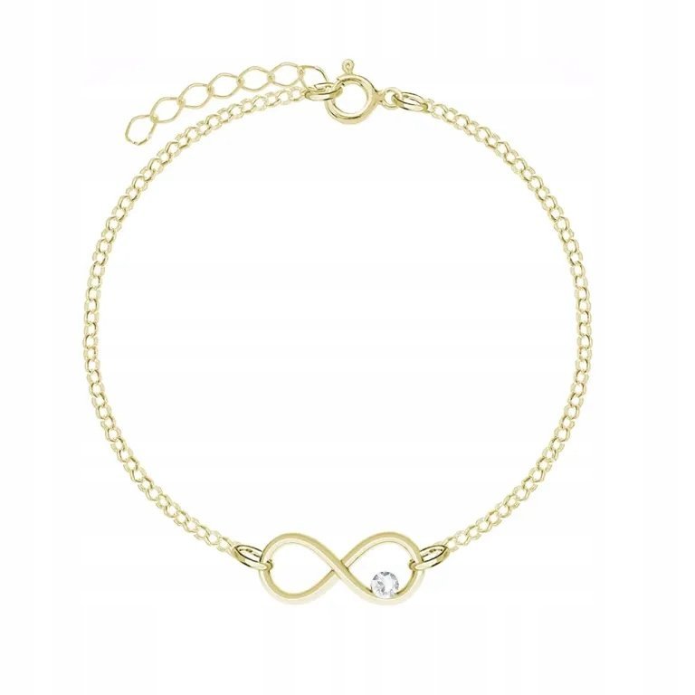Pozłacana Bransoletka na nogę Nieskończoność