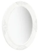 Lustra - Białe Owalne Lustro W Rustykalnym Biały Połysk P6-L77 - miniaturka - grafika 1