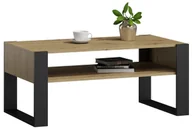 Ławy i stoliki kawowe - Nowoczesna Ława Kawowa Dąb + Czarny G0-W65 - miniaturka - grafika 1