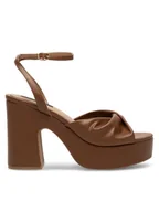 Sandały damskie - Nine West Sandały WFA2634-2 Brązowy - miniaturka - grafika 1