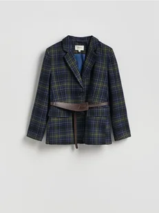 Reserved - Marynarka z ozdobnym paskiem - wielobarwny - Marynarki i żakiety damskie - miniaturka - grafika 1