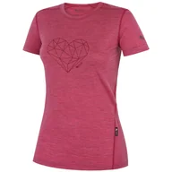 Koszulki sportowe damskie - Koszulka damska Zulu Merino 160 Short Heart Rozmiar: XS / Kolor: różowy - miniaturka - grafika 1