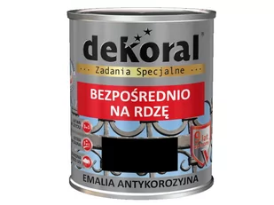 Dekoral Emalia Antykorozyjna 0,65L Czarny Półmat - Farby zewnętrzne - miniaturka - grafika 1