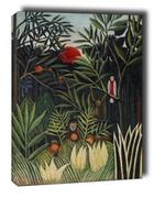 Obrazy i zdjęcia na płótnie - Monkeys and Parrot in the Virgin Forest, Henri Rousseau - obraz na płótnie Wymiar do wyboru: 61x91,5 cm - miniaturka - grafika 1