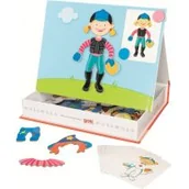 Układanki dla dzieci - Goki Magnetyczna układanka ubierz dziewczynkę 58723 - miniaturka - grafika 1