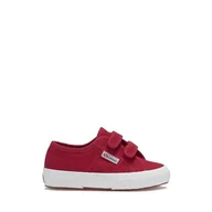 Buty dla dziewczynek - Superga 2750JVelcro Classic, modne trampki dziewczęce, Czerwony biały, 34 EU - miniaturka - grafika 1