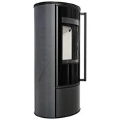 Piece wolnostojące - Piec stalowy ERIK fi150 5,5kW ceramika akumulacyjna GRAFITE SATIN domykanie - miniaturka - grafika 1