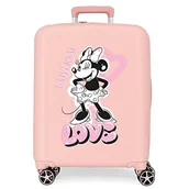 Walizki - Disney Minnie Heart Walizka kabiny Nude 40x55x20 cms Twarde mocowanie ABS Wbudowany 38,4l 2,82 kg 4 koła Podwójne Bagaż Ręczny, Różowy, Talla única, Walizka kabinowa - miniaturka - grafika 1