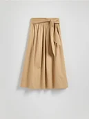 Spódnice - Reserved - Spódnica midi z wiązaniem - beżowy - miniaturka - grafika 1