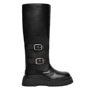 Kozaki damskie - Kozaki G-Star Raw EO-GECE-25FW84 Czarny - miniaturka - grafika 1