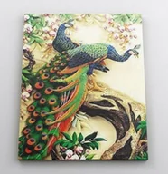 Malowanie po numerach - Paw królewski - malowanie po numerach 50x40 cm - miniaturka - grafika 1