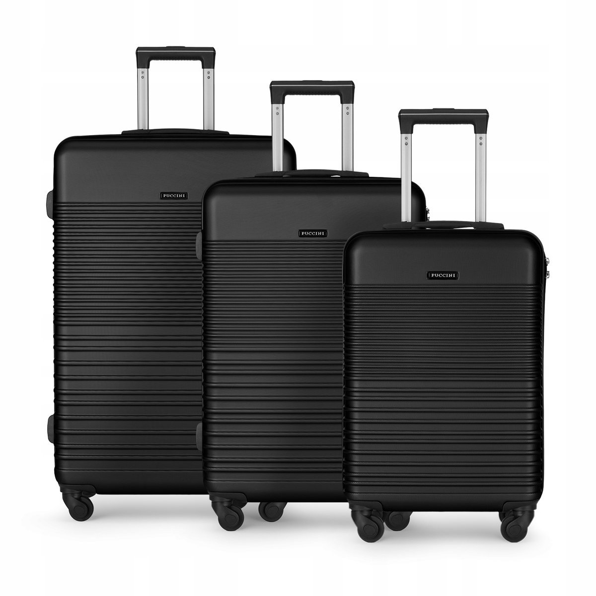 PUCCINI Zestaw WALIZEK Podróżnych Na Kółkach 3w1 Komplet ABS ABS028-1