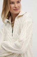 Swetry damskie - Pepe Jeans sweter HADA POLO damski kolor beżowy  PL702211 - miniaturka - grafika 1