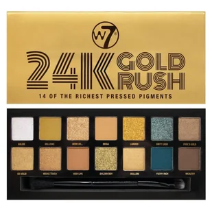 W7 24K GOLD RUSH - 14 OF THE RICHEST PRESSED PIGMENTS - Paleta 14 cieni do powiek - Cienie do powiek - miniaturka - grafika 2