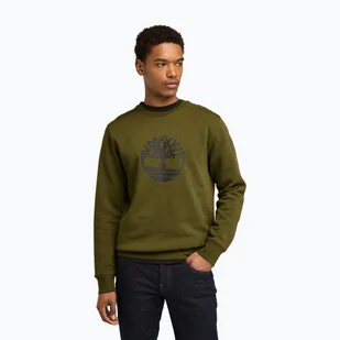 Bluza męska Timberland Tree Logo Crew Neck dark olive - Bluzy męskie - miniaturka - grafika 1