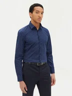 Koszule męskie - Calvin Klein Koszula K10K114313 Granatowy Slim Fit - miniaturka - grafika 1