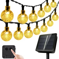 Lampy ogrodowe - Girlanda solarna ogrodowa 2+9,9m BUBBLE 100 LED ciepły biały wodoodporna - miniaturka - grafika 1