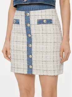 Guess Spódnica ołówkowa Natalie W4GD0L WFWW2 Biały Slim Fit - Spódnice - miniaturka - grafika 1