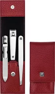 Akcesoria do paznokci - Akcesoria do manicure Classic Inox czerwone w etui 3 el. - miniaturka - grafika 1
