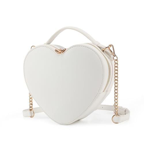 lola mae Torebka crossbody w kształcie serca dla kobiet, zapinana na zamek wokół torby, torebka na ramię
