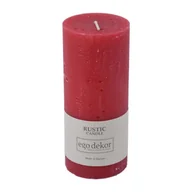 Świece - Czerwona świeczka Rustic candles by Ego dekor Rust, 58 h - miniaturka - grafika 1