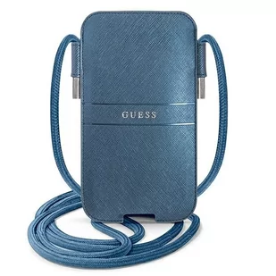 Guess Torebka GUPHMPSASBBL 6,1" niebieski/blue Saffiano Strap GUE001548-0 - Etui i futerały do telefonów - miniaturka - grafika 1