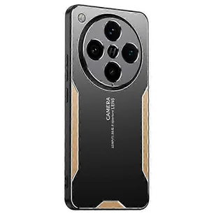 Dla Oppo Find X8 Pro 5g Etui na telefon Stop aluminium + TPU + PC Tylna okładka - czerwona Złoto - Etui i futerały do telefonów - miniaturka - grafika 1